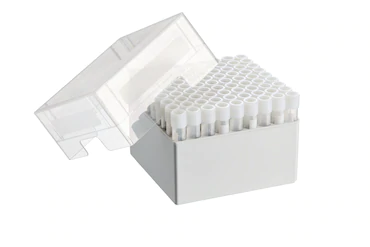 艾本德儲存盒 9 × 9, 可放置 81  個螺旋蓋（凍存）管， 4  –  5  mL，2  件，高 102  mm，4  英寸，聚丙烯材料，可耐受最低 -86  °C，可高溫高壓滅菌，帶蓋子并具有