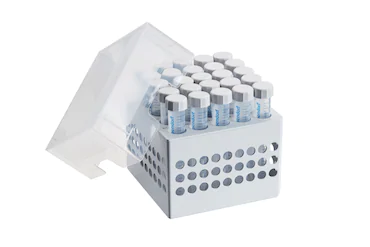 艾本德儲存盒 5 × 5, 可放置 25  個試管，15  mL，2  件，高 127  mm，5  英寸，聚丙烯材料，可耐受最低 -86  °C，可高溫高壓滅菌，帶蓋子并具有數(shù)字字母標識