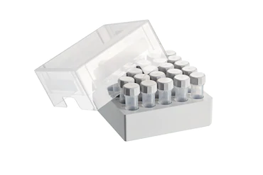 艾本德儲存盒 5 × 5, 可放置 25  個螺旋蓋管，5  mL，2  件，高 76  mm，3  英寸，聚丙烯材料，可耐受最低 -86  °C，可高溫高壓滅菌，帶蓋子并具有數(shù)字字母標識