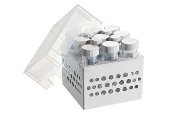 艾本德儲存盒 3 × 3, 可放置 9  個 50  mL 試管和 4  個 15  mL 試管，2  件，高 127  mm，5  英寸，聚丙烯材料，可耐受最低 -86  °C，高溫高壓滅菌，帶蓋子