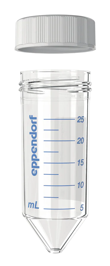 艾本德Eppendorf Conical Tubes 25 mL 帶螺旋蓋, 25 mL, 啟動套裝，4  個單離心管架，6  個轉(zhuǎn)子適配器，轉(zhuǎn)子孔可容納 50  mL 錐形管, PCR 潔凈級, 無